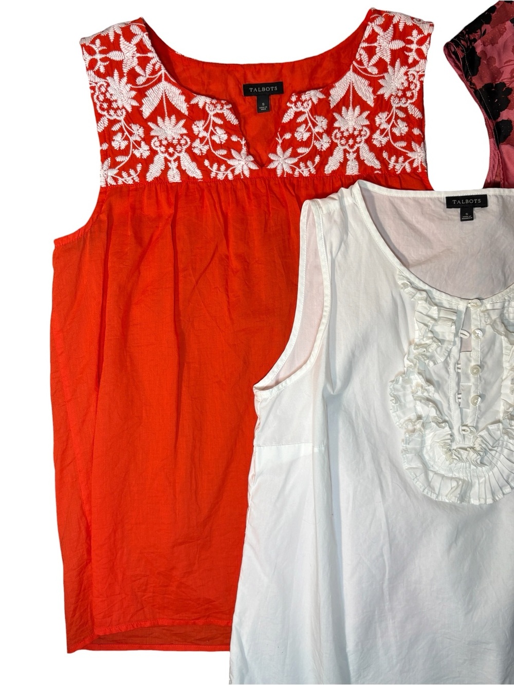 Talbots and the Limited sleeveless blouse bundle size small embroidered floral - Picture 5 of 8